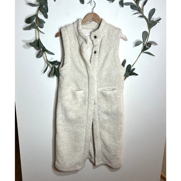 Prologue Cream Sherpa Long Vest - Picture 1 of 6
